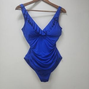 Lauren Ralph Lauren One-Piece Ruffle Swimsuit